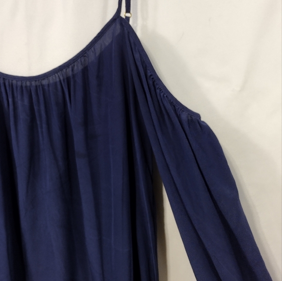 Lilly Pulitzer 100% Silk Candice Top Women's XS True Navy Retro Y2K Minimalist - Picture 4 of 11